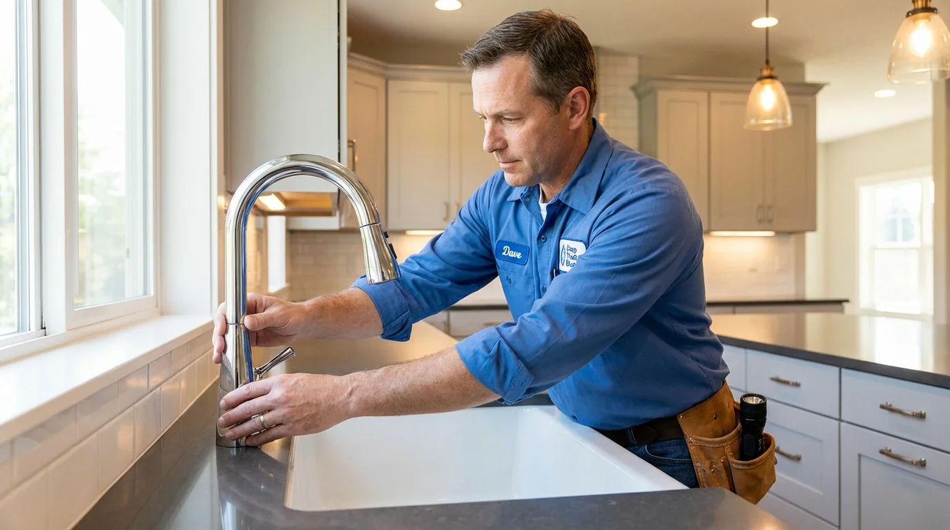 Kitchen faucet installation by Johns Plumbing LLC in Diboll