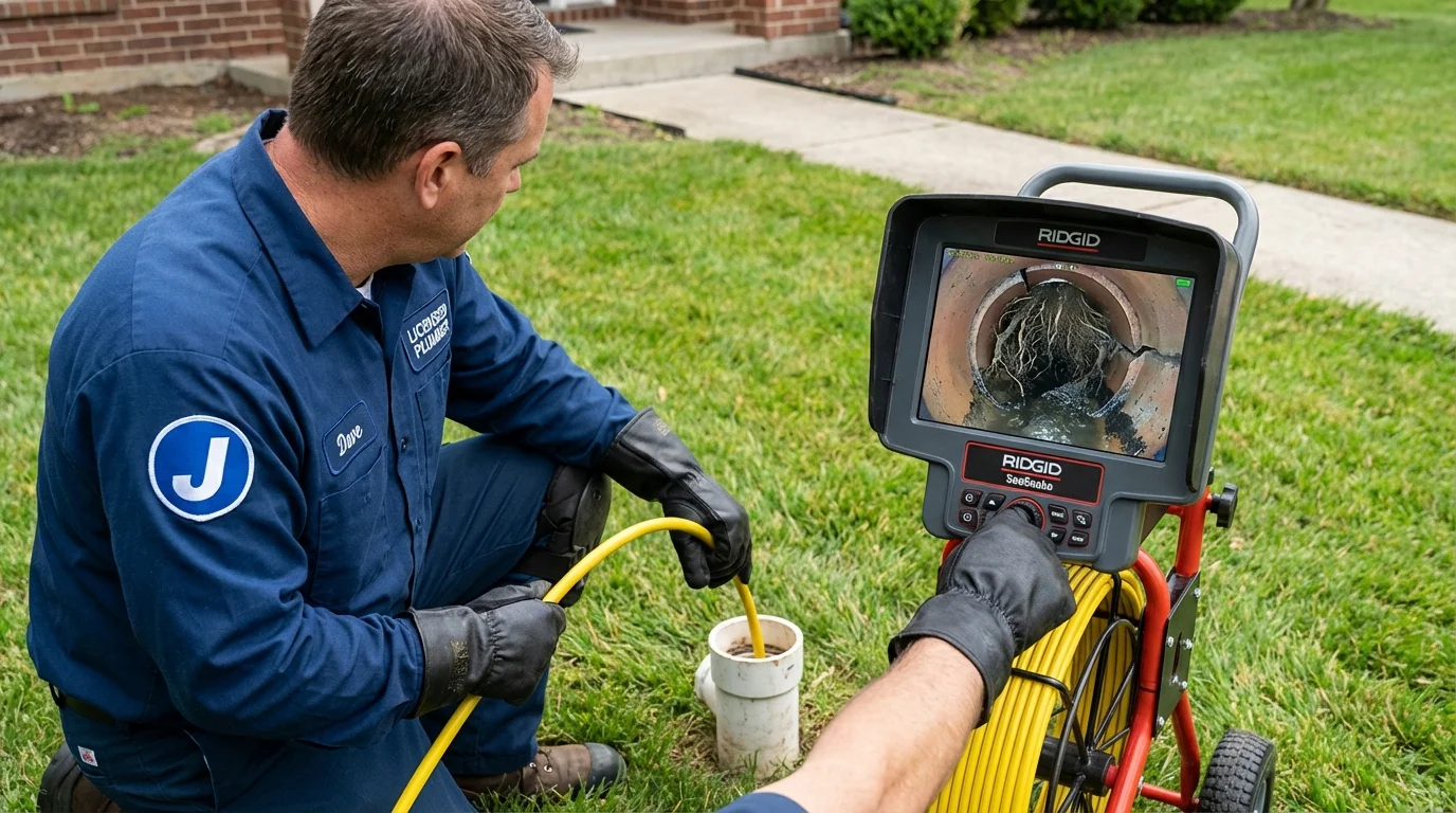 Sewer camera inspection being performed by Johns Plumbing LLC in Diboll